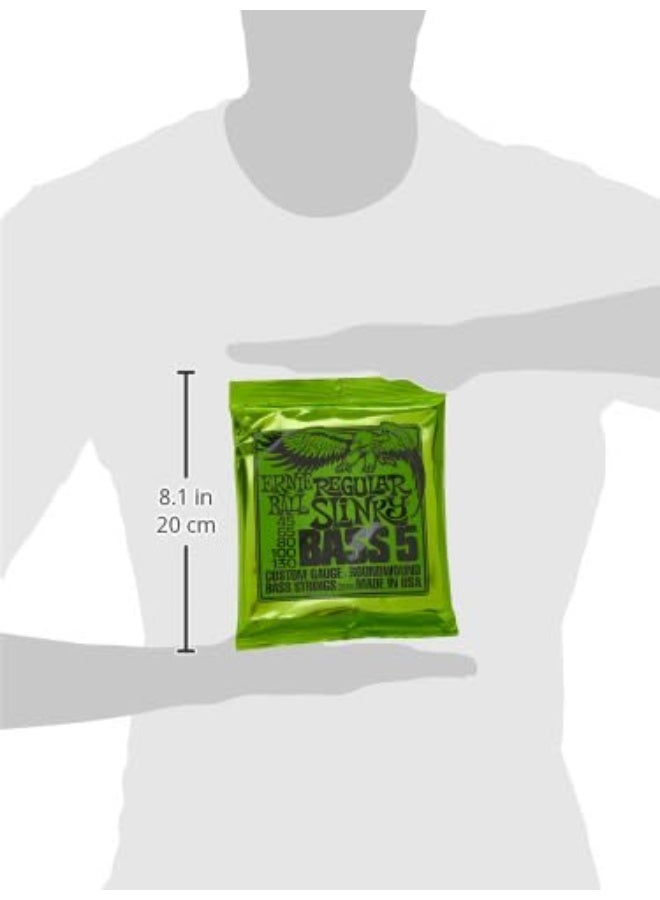 Ernie Ball 5-String Regular Slinky Nickel Wound Bass Guitar Strings, 45-130 Gauge (P02836) - Image 2