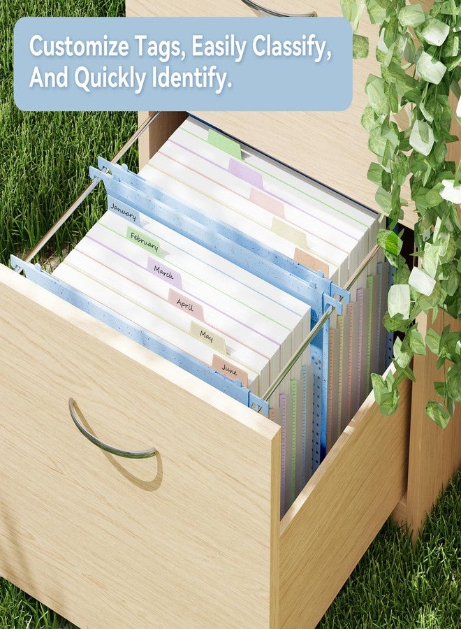 ANSOOK Wheat Straw Large Capacity Hanging File Folders Letter Size,7 Expansion 1.2" Accordion Pockets,3 Pack File Cabinet Folders with Tabs, Natural Colored File Folders for Home and Office Bulk File - Image 4
