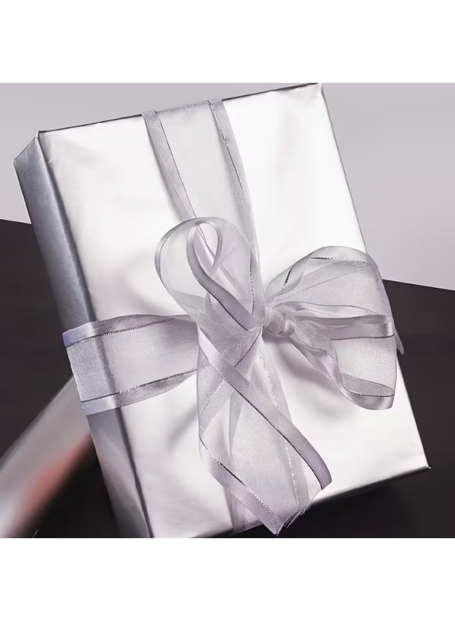 Kandid 300M Roll Matte Silver Wrapping Paper 43x300cm – Gift Wrap for Weddings, Birthdays & Christmas (Matte Silver) - Image 5