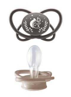 nip My Butterfly Soother With Sterilizer Box, Extra Flat Silicone Teat, Breastfeeding Friendly And Orthodontic, Grey, Size 2, Pack Of 2  - Image 3