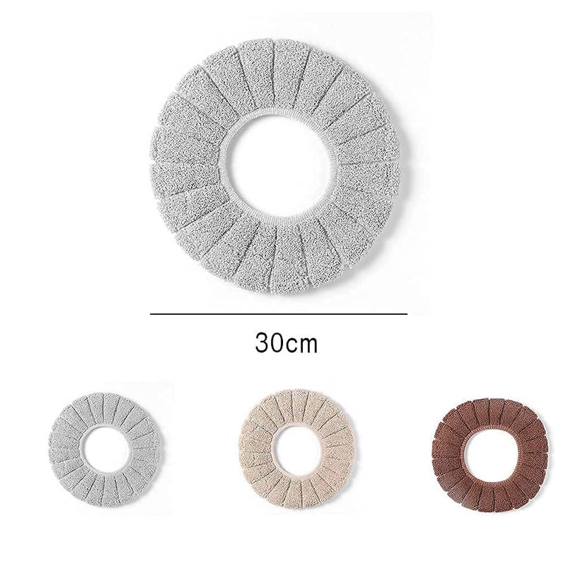 Laxit Western Toilet Seat Cover Soft And Warm Washable Bathroom Toilet Seat Cushion Mat Toilet Seat Lid Cover Pad for Winter Reusable Washable seat cover for washroom Multicolor 1 - Image 3