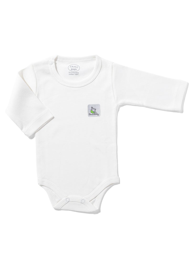 Small Baby Pack of 3 Long Sleeve Baby Bodysuits 100%Cotton - Image 4