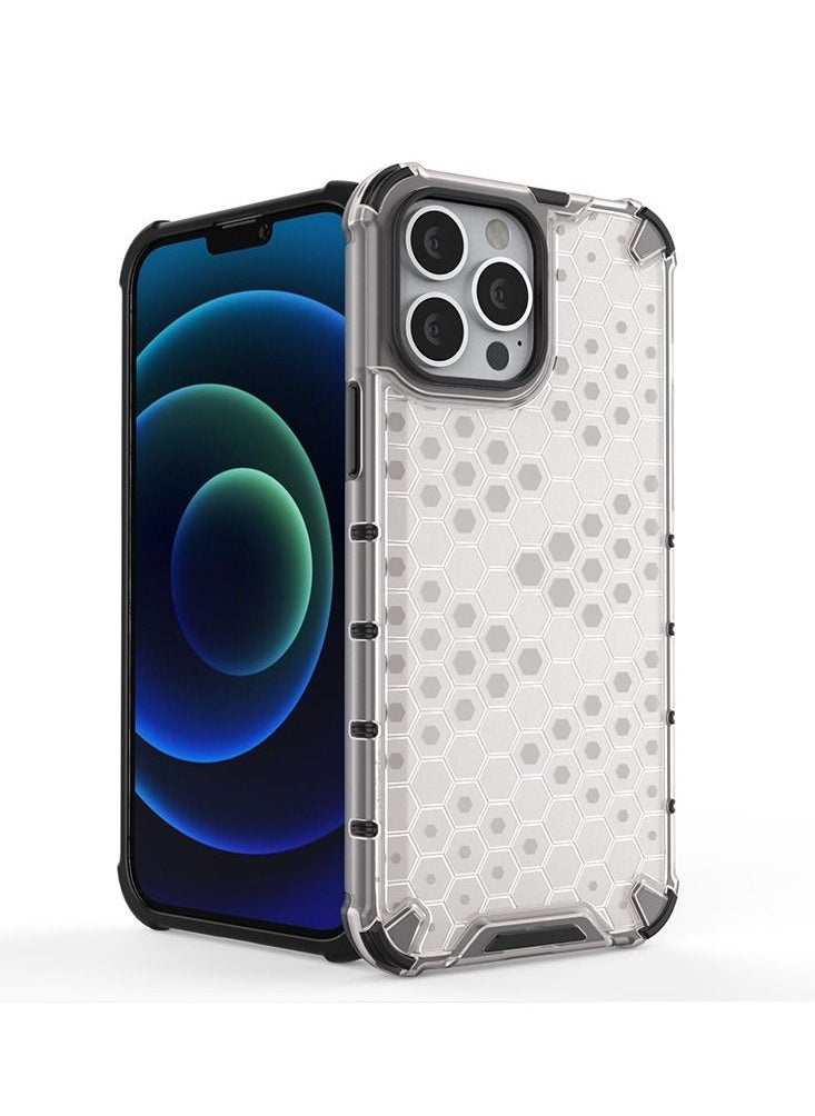 BIBERCAS Suitable For Iphone Honeycomb Design Transparent Anti Falling Phone Shell 