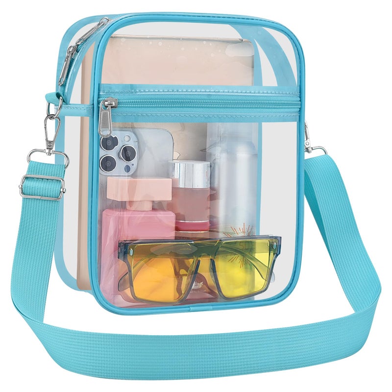 USPECLARE Clear Purse Stadium Transparent Messenger Bag Stadium Approved for Men and Women Clear CrossBody Bag - Image 1