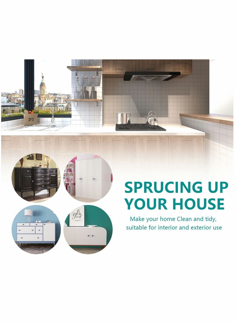 Drawer Knobs, Greyish Blue Cabinet Knobs, Retro Ceramic Dresser Knobs, 33mm Drawer Knobs Door Knobs Drawer Pulls Dresser Handles with Mounting Screws （12pcs, 1.3" ） - Image 4