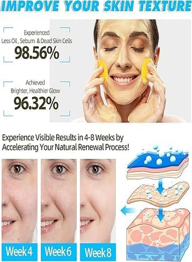 GLAMGUID أقراص تنظيف البشرة بحمض الكوجيك والكركم، أقراص تنظيف البشرة بالكركم مع فيتامين B5 وفيتامين C، أقراص تقشير رغوية غنية بالكركم، أقراص تنظيف الوجه بالكركم والليمون والبابونج - 60 قطعة (عبوة واحدة) - Image 2
