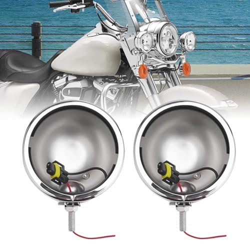 SKTYANTS 4.5 inch Housing Bracket Mount Ring bucket For Fog Passing Light Lamp Motorcycle Touring Electra(Chrome) - Image 1