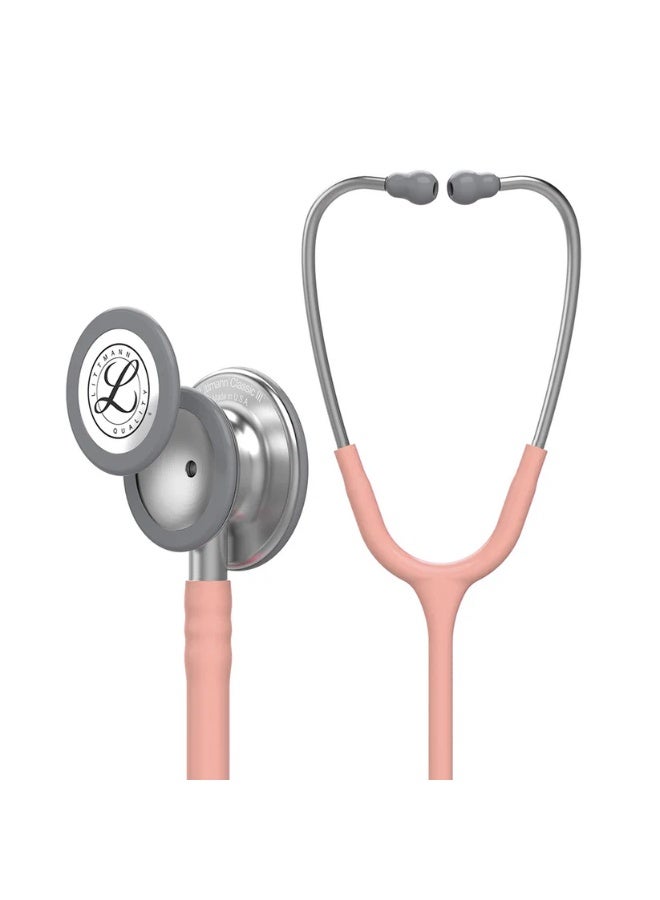 3M Littmann Classic III Stethoscope, Model 5910C – Champagne Rose Satin Tube, Stainless Steel Chestpiece, Dual-Sided Tunable Diaphragm, 27 Inch – for Doctors, Nurses & Medical Students - Image 1