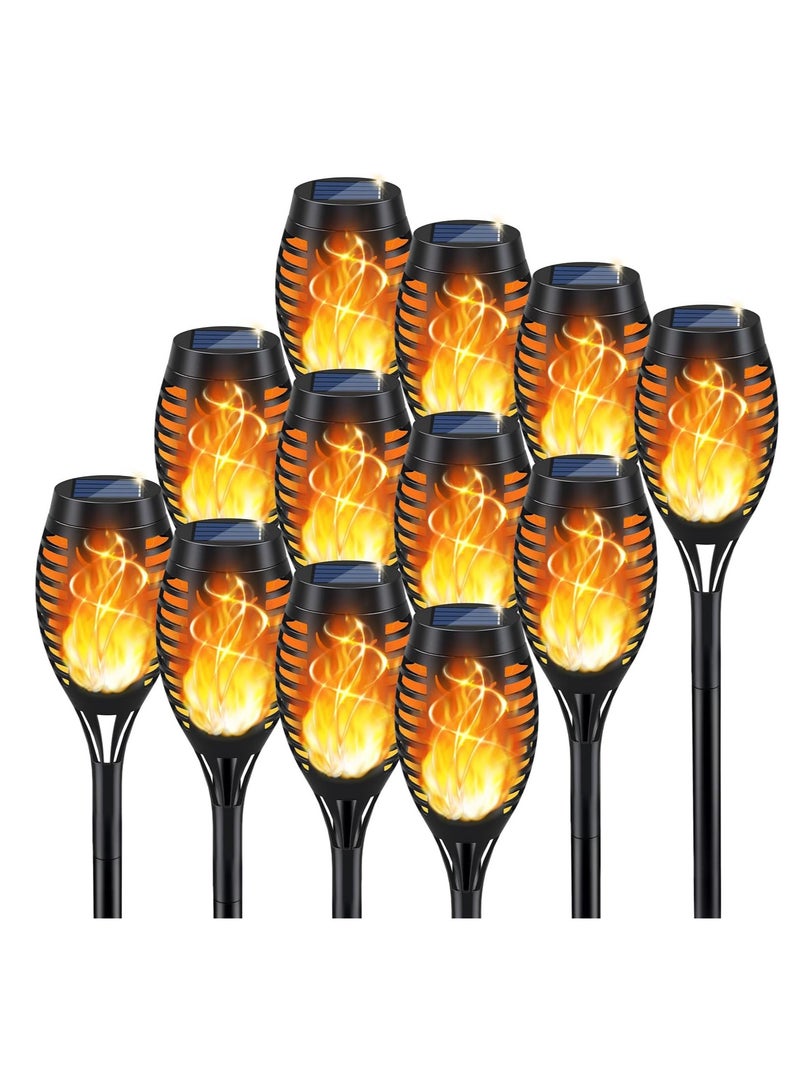 SISGL Upgraded 12Pack Torches, Solar Lights Outdoor, 12LED Solar Torch Lights With Dancing Flickering Flames, Waterproof Landscape Decoration Flame Lights For Garden Pathway Yard-Auto On/Off - Image 1