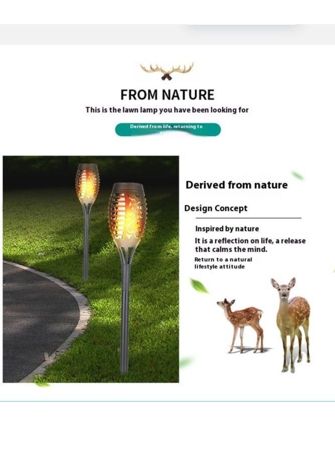 SISGL Upgraded 12Pack Torches, Solar Lights Outdoor, 12LED Solar Torch Lights With Dancing Flickering Flames, Waterproof Landscape Decoration Flame Lights For Garden Pathway Yard-Auto On/Off - Image 4