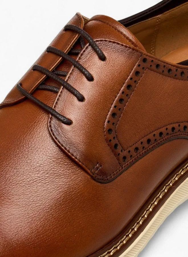DUCHINI  Men'S Leather Solid Lace-Up Sneakers for Men | Best Price UAE