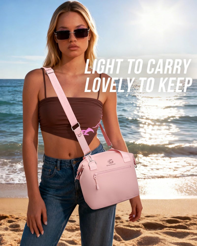 GLORIEROO Pastel Lunch Box Women | Insulated Waterproof Leakproof Lunch Bag Cooler | Adjustable Strap | BPA-Free - Image 2