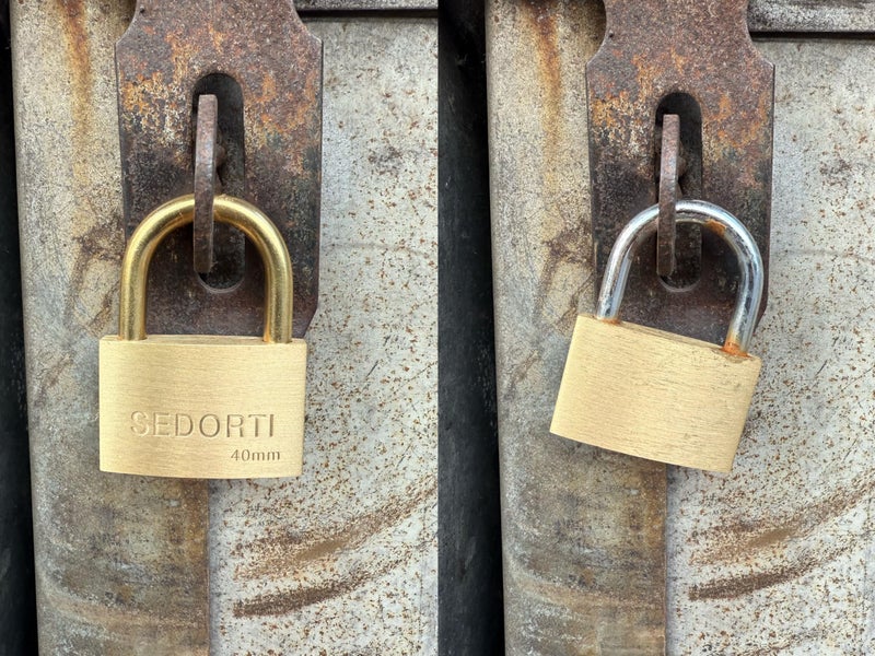 Sedorti Weather Proof Lock  Solid Brass Padlock With Brass Shackle  1-1/2"" Wide  Marine Padlock - Image 4