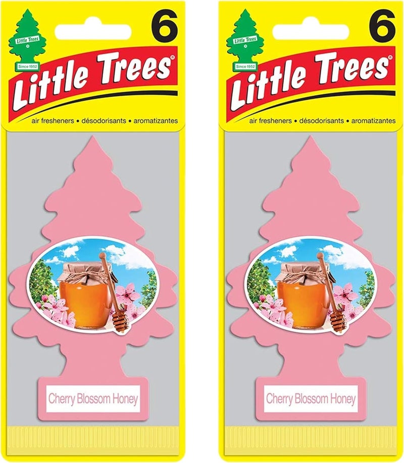 Little Trees Air Fresheners, Singles, Cherry Blossom Honey (Pack of 12) - Image 1
