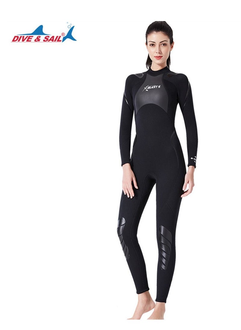 DIVE & SAIL Multifunctional One Piece Sun Protection Diving Suit Surfing And Snorkeling Jellyfish Swimsuit Black  - Image 1