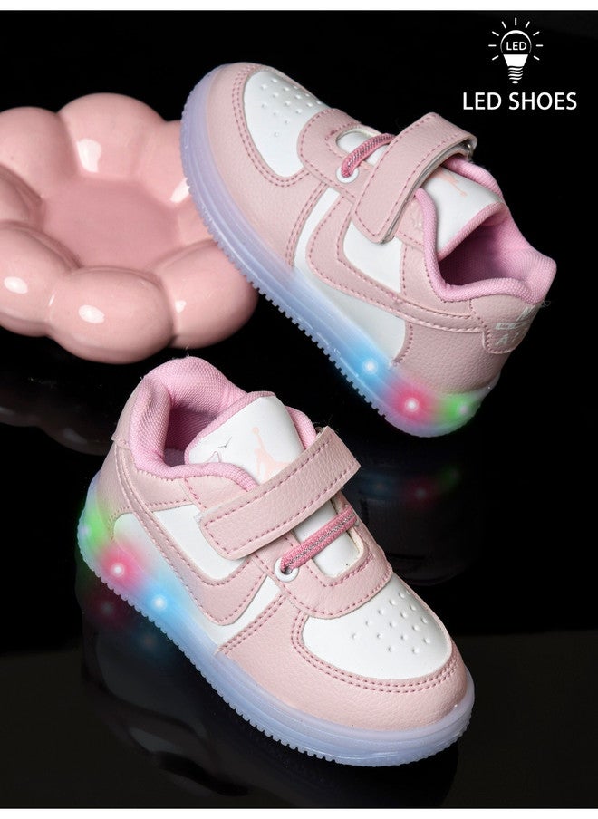 KATS Kids Colourblocked LED Sneakers with Velcro Closure - Image 1