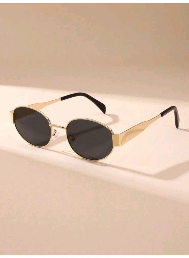 شي إن 1pc Women's Oval Frame Metal - Image 1