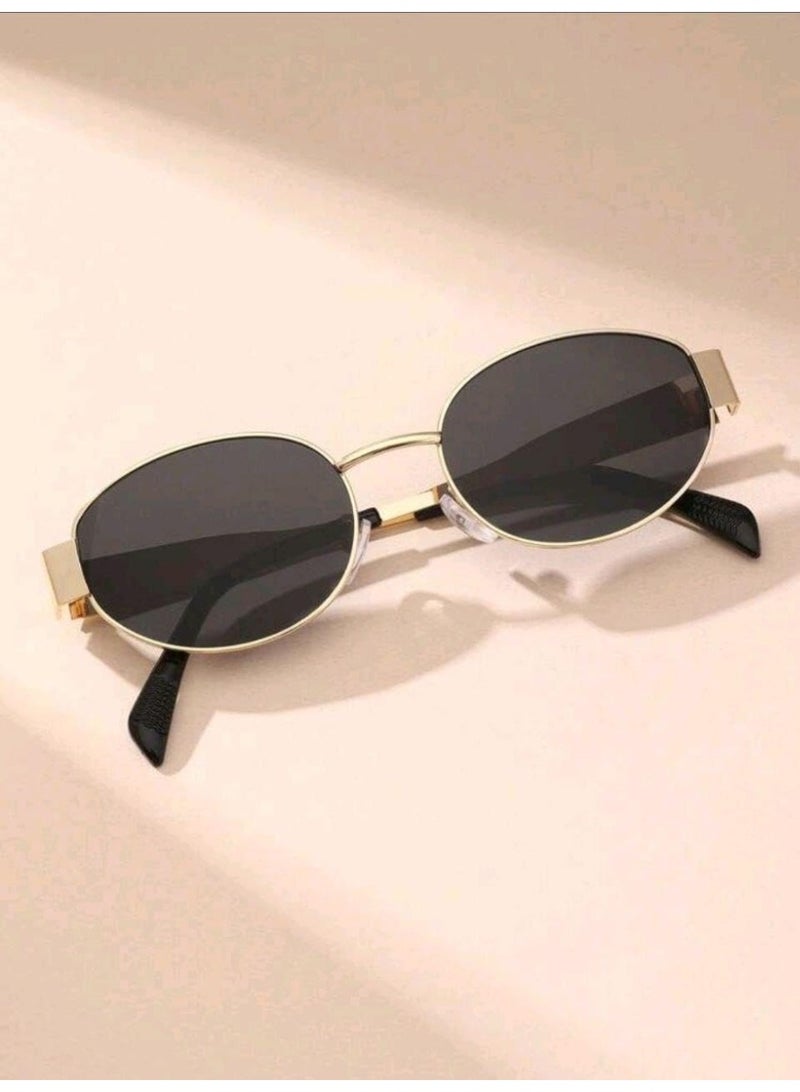 شي إن 1pc Women's Oval Frame Metal - Image 4