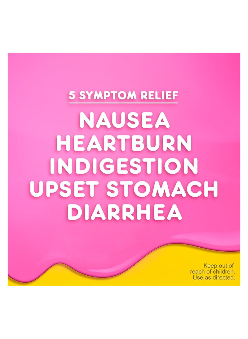 Pepto Bismol Extra Strength Liquid, 2X Concentrated Formula, Upset Stomach Diarrhea Relief, Heartburn, Nausea, Indigestion,  Original Flavour, 12oz /350mL - Image 5