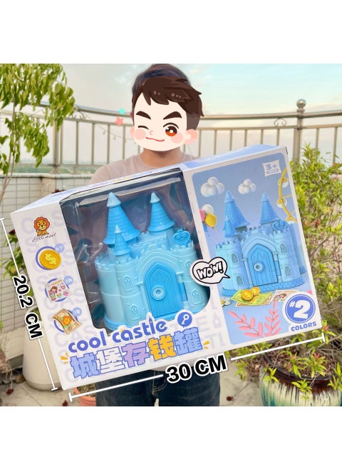 Singing Storytelling Kids’ Large Money Bank Toy 142-69 castle piggy bank [powder/blue random] without sound and light