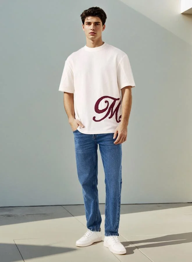 Lee Cooper  Lee Cooper Side Embroidered T-shirt for Men | Best Price UAE