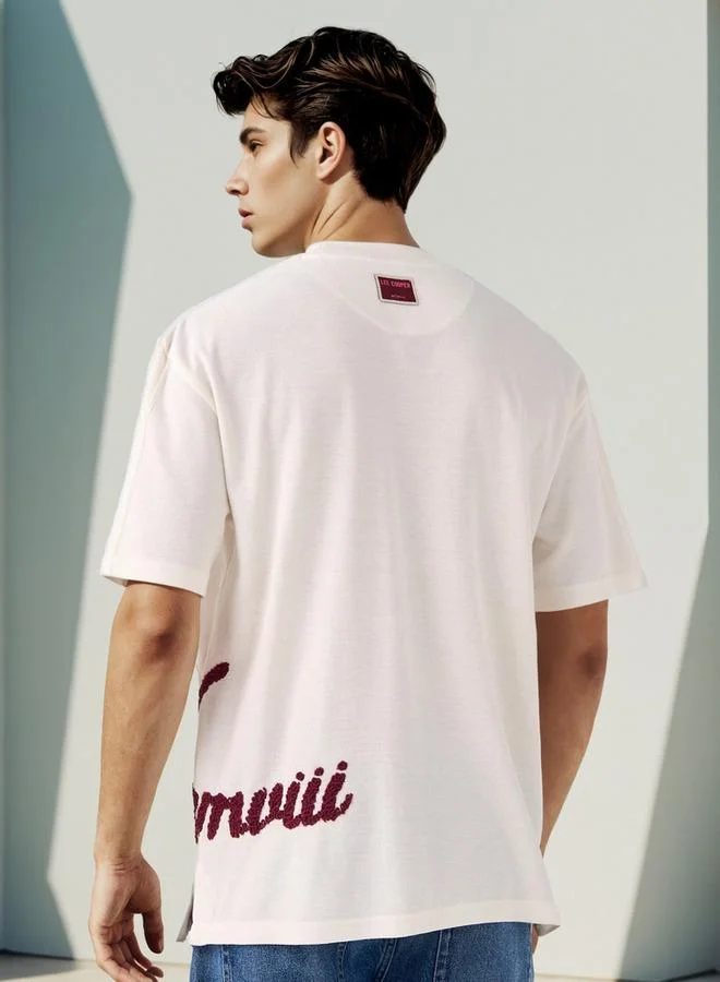 Lee Cooper  Lee Cooper Side Embroidered T-shirt for Men | Best Price UAE