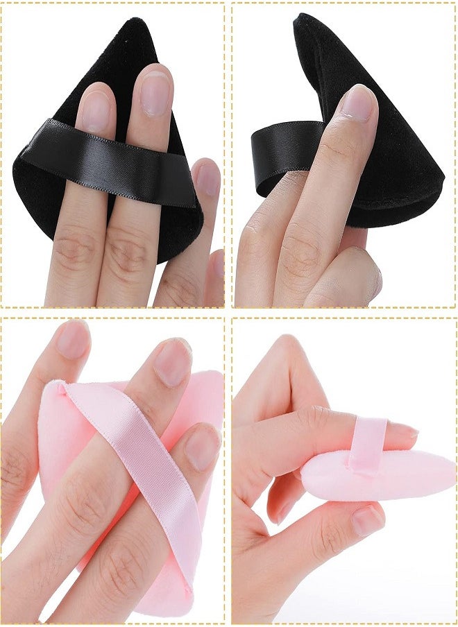 Generic - 2 Pieces Triangle Powder Puff Face Multicolor Makeup  for Loose Powder Soft Body Cosmetic Foundation Sponge Mineral Powder Wet Dry Makeup Tool Multicolour - Image 1