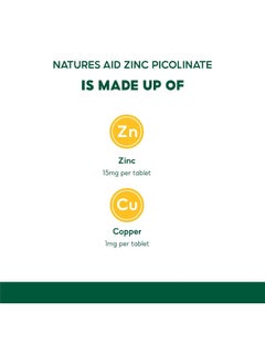 Natures Aid Zinc Picolinate 30 Tablets  - Image 2