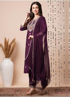 Floral Embroidered Yoke Straight Kurta and Pants with Dupatta - pzsku/ZF3166B2787C701628D57Z/45/1741119907/ed3e53b7-a4be-41ea-8b36-a37487a16c4a