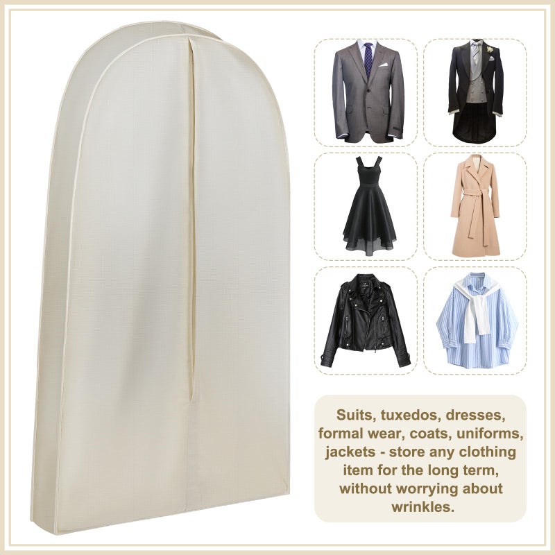 GliCraft 70 Inch Acid Free Cotton Muslin Suit Garment Bag Long Dress Suit Storage Box Closet Organizer for Suits, Coats, Travel Bag - Image 5