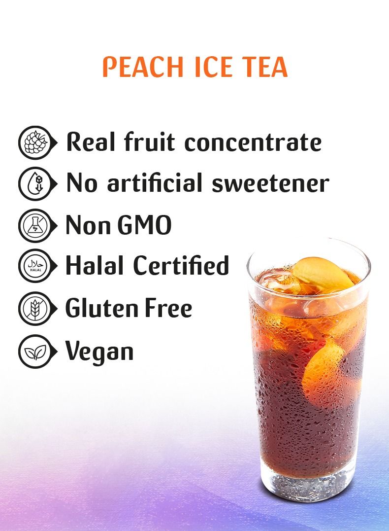 Peach Iced Tea Syrup 1 Litre