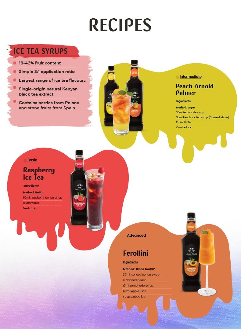 Peach Iced Tea Syrup 1 Litre