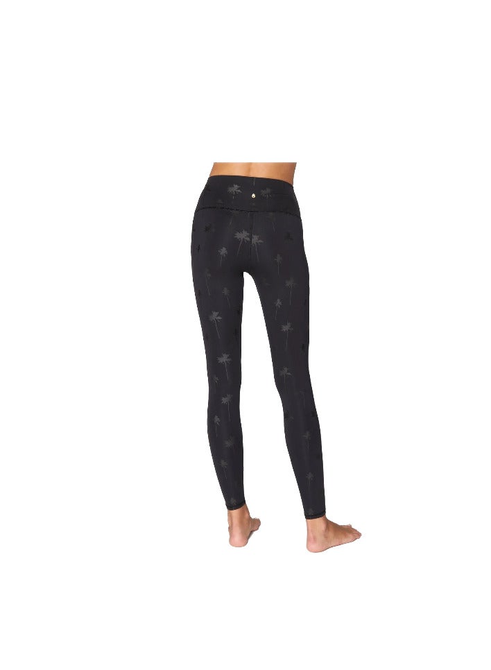 spiritual gangster SG INTENT HIGH WAIST LEGGING TONAL PALMS PRINT XSMALL  - Image 3