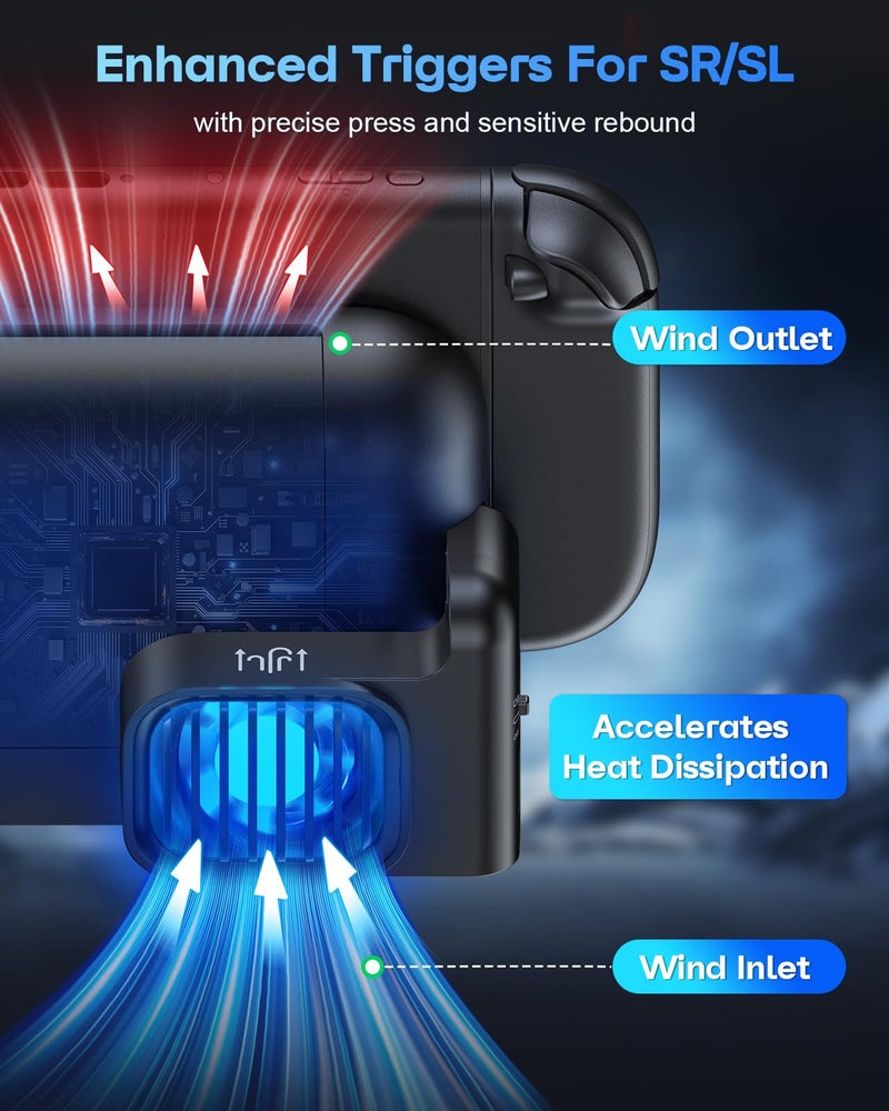 WAXITY Cooling Fan for Nintendo Switch 2 Dock, 2 Adjustable Speeds, 1 USB Ports, Cool Down Accessories for Switch 2, Extend Concole Dock Life - Black - Image 4