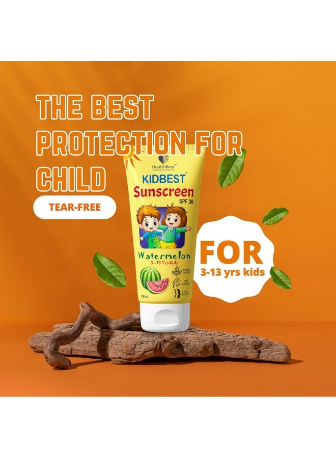 HealthBest Kids Watermelon Cooling Sunscreen Spf 30, Pa+++, 100 Ml - Vegan, Boosts Vitamin D Absorption, Prevents Tanning, Hydrates All Skin Types - Image 5