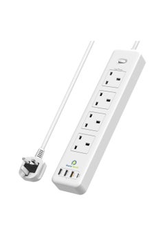 Power Extension With Master Switch 3 Meter 4 Sockets 3 USB 3250W