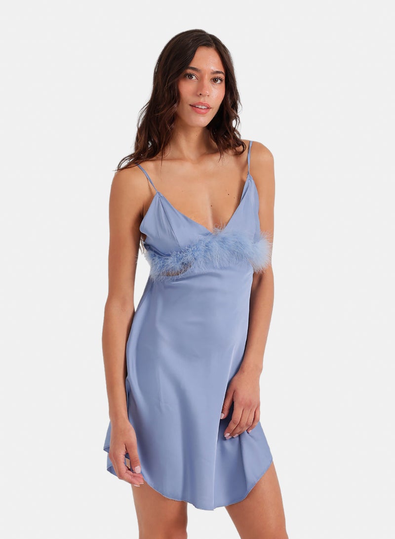 Carina Feather Trim Babydoll - Image 1