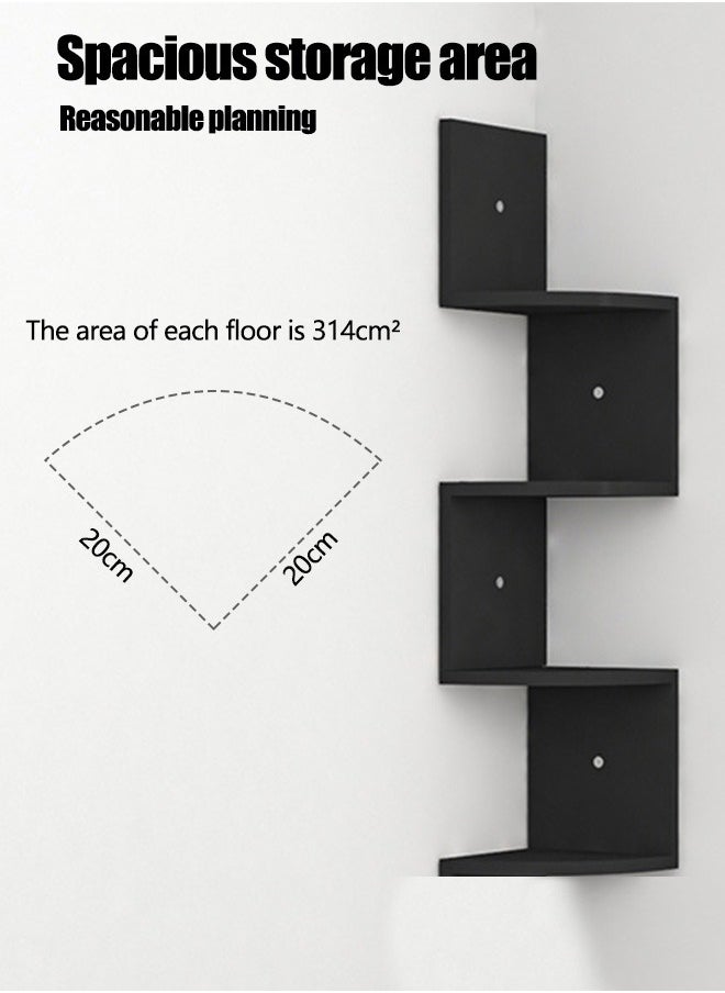 Zig Zag Floating Shelves for Wall Mount Corner Shelves for Bedrooms and Living Rooms