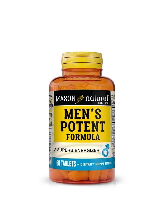 MASON NATURAL Men's Potent Formula - Supports Energy and Performance, Improved, Endurance, Stamina and Vitality, Herbal Complex Supplement, 60 Tablets - Image 1