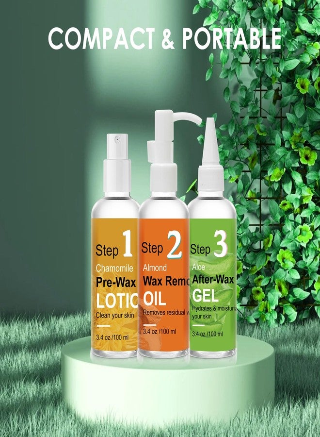 Seopri Pre Wax Spray and After Wax Spray, Triple-bottle Skin Care Set with Pre-wax Cleanser, Wax Remover Oil and Skin Soother Organic Aloe Vera Gel for Sensitive Skin - 100ML - Image 5