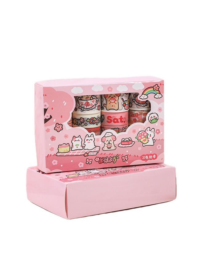 Bluejw Roll Hand Account Tape Full Set Of Net Red Hand Account Stickers And Paper Film Suit Color Cute Children High Color Value - Image 2