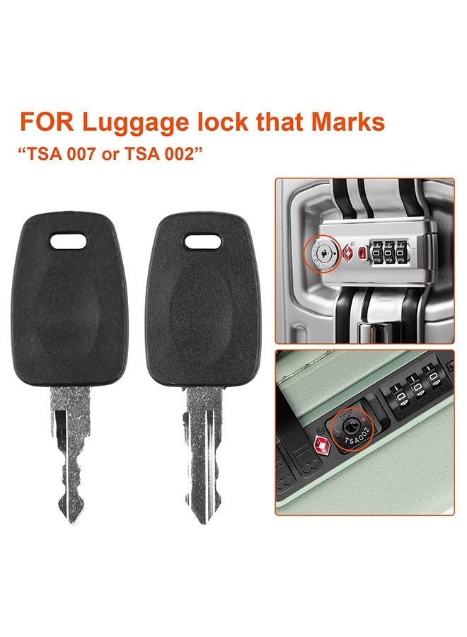 بشكل مختصر (حزمة من 2 قطع) مفاتيح قفل الأمتعة TSA007 TSA002 لمقالات الأمتعة والحقائب والصناديق الجمركية، مفتاح TSA 002 TSA 007 من T Tersely متوافق مع قفليات كلمة المرور الخاصة بالأمتعة والحقائب - Image 5