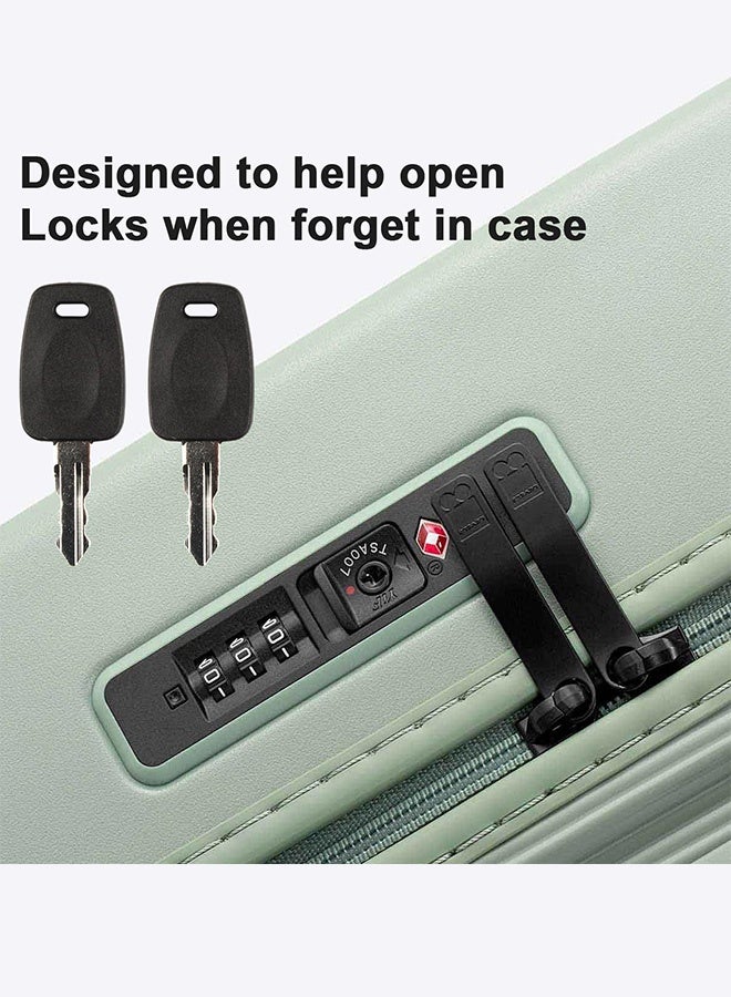 بشكل مختصر (حزمة من 2 قطع) مفاتيح قفل الأمتعة TSA007 TSA002 لمقالات الأمتعة والحقائب والصناديق الجمركية، مفتاح TSA 002 TSA 007 من T Tersely متوافق مع قفليات كلمة المرور الخاصة بالأمتعة والحقائب - Image 4