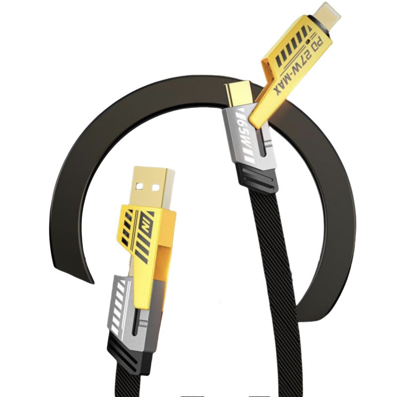 4-in-1 Mecha Type-C Fast Charge Cable for iPhone 15 2m - Image 3