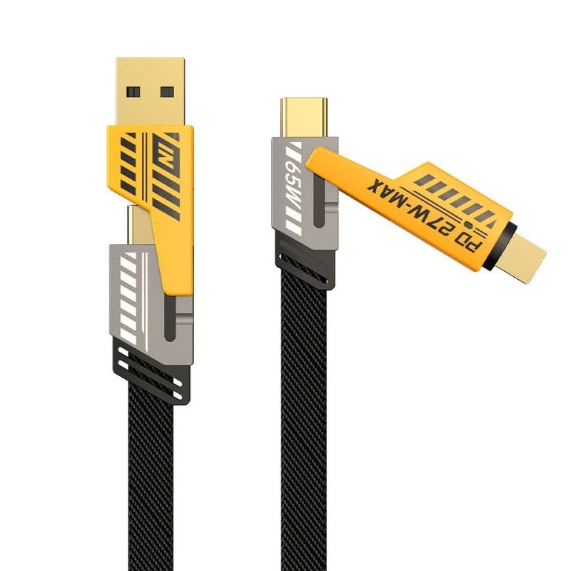 4-in-1 Mecha Type-C Fast Charge Cable for iPhone 15 2m - Image 2