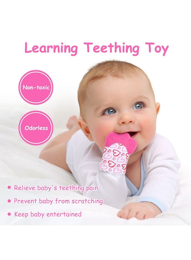 Vicloon 2Pack Silicone Teething Mitt Soothing Infant Teething Mitten Pain Relief Prevent Scratches Glove Safe Silicone Teething Toys For 012 Months  - Image 5