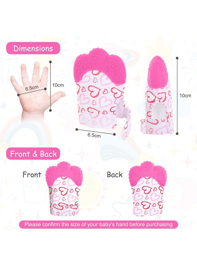 Vicloon 2Pack Silicone Teething Mitt Soothing Infant Teething Mitten Pain Relief Prevent Scratches Glove Safe Silicone Teething Toys For 012 Months  - Image 2