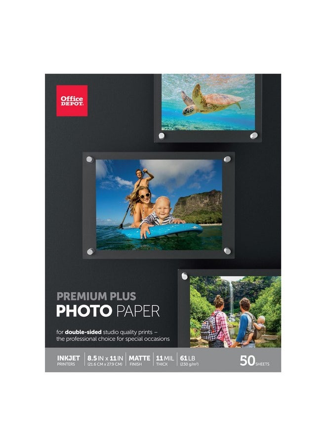 Office Depot Professional Photo Paper, Matte, Double Sided, 8 1/2In. X 11In., Pack Of 50 Sheets, 124208  - Image 1