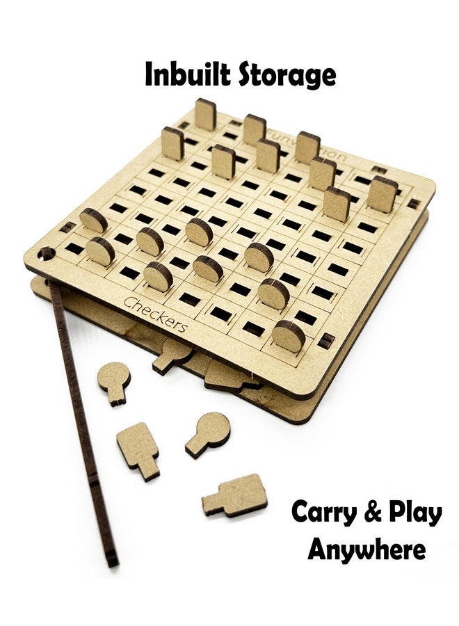 Funvention- for Little Scientist in Every Kid Diy Checkers Pocket Travel Game For Kids 4+ Years,Fun Learning Educational Board Game,Best Birthday Return Gifts - Image 3