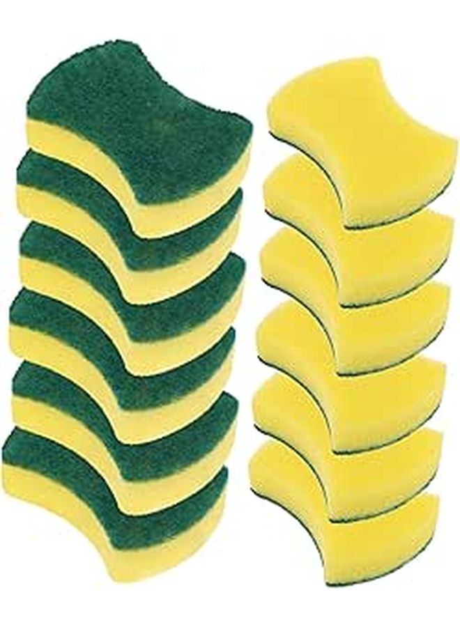 24Pcs Heavy Duty Kitchen Sponges Dual Sided Scrubbers Non Scratch Dishwashing Scrub Pads - Image 1